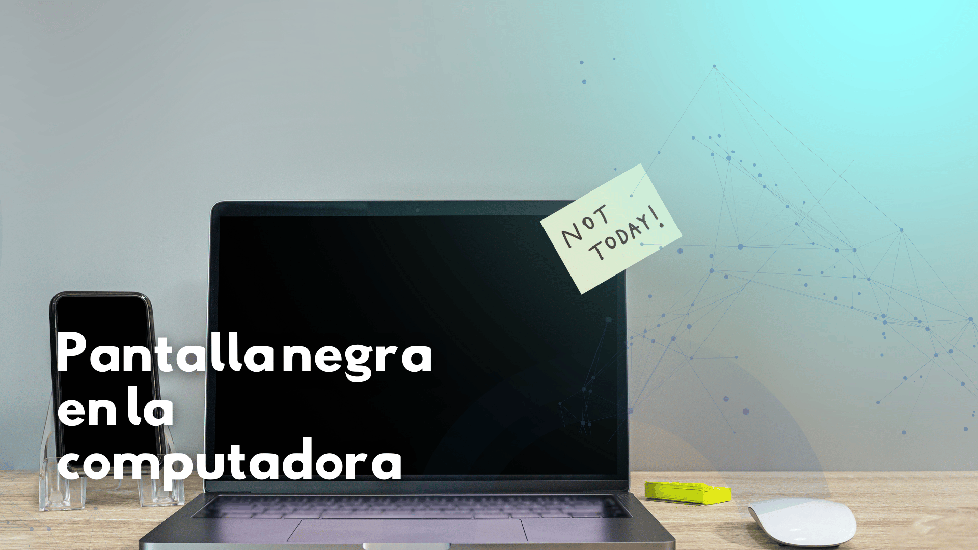 Pantalla negra en la computadora